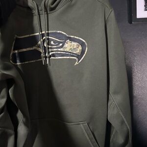 Nike Olive Green Seahawks Hoodie